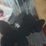 Dekoratif Ahşap 6'lı Kelebek Duvar Süsü Siyah 50x40 Lazer Kesim Duvar Dekoru photo review